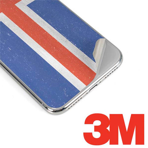 Iceland Flag Distressed iPhone X Skin
